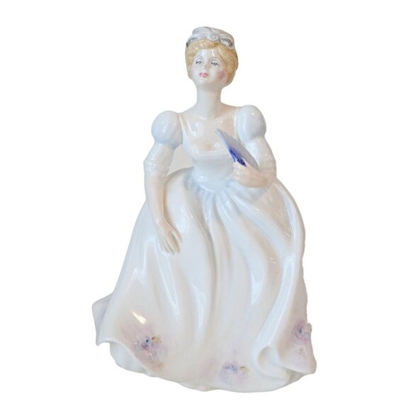 Vintage Royal Staffordshire Figurine Lady With Fan "Eugenie" Hand Painted - Picture 1 of 5
